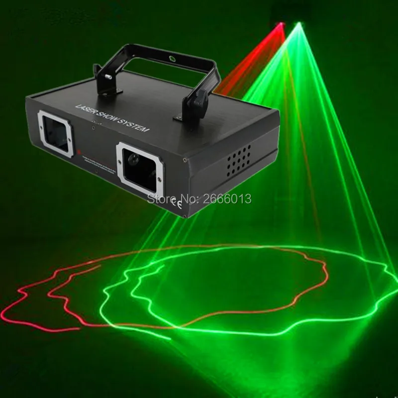 

Niugul LED Laser Stage Lighting 2 Lens Patterns RG Laser Projector Green Red Beam Light Effect Show For DJ Disco Party Lights