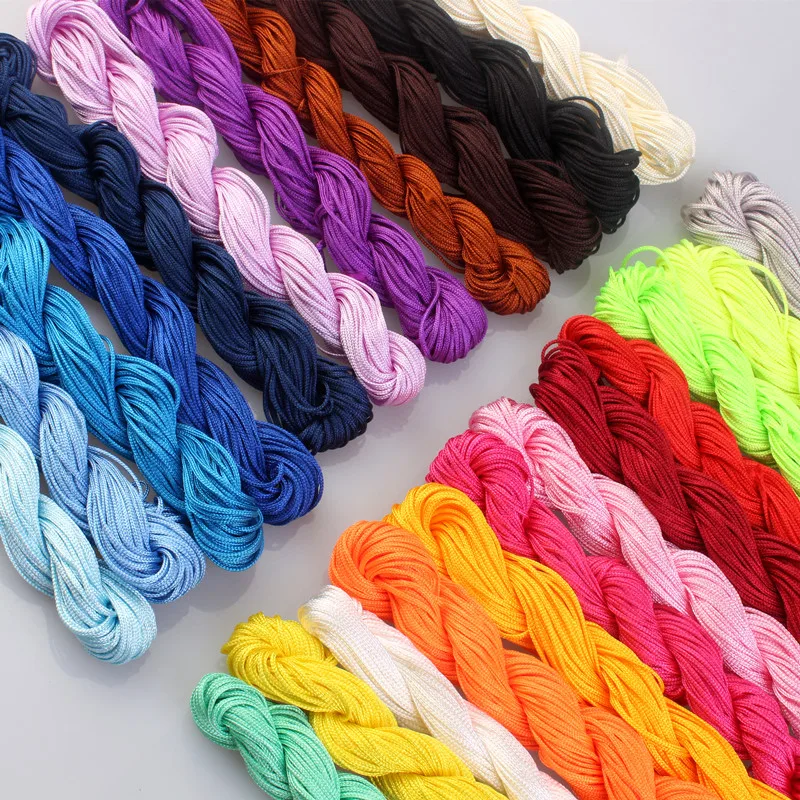 

23 Colors 1mm Chinese Knotting Cord Nylon Shamballa Macrame Thread Cord Beading String for Bracelet Making