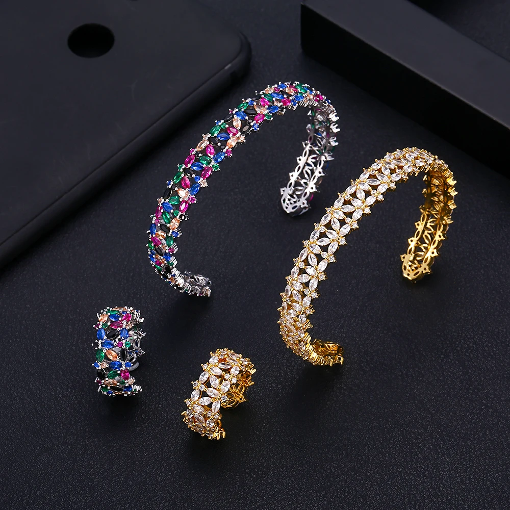 Jankelly золотой браслет браслеты из колец наборы Дубай серебряные Свадебные Ювелирные наборы для женщин Свадебные brincos para as mulheres
