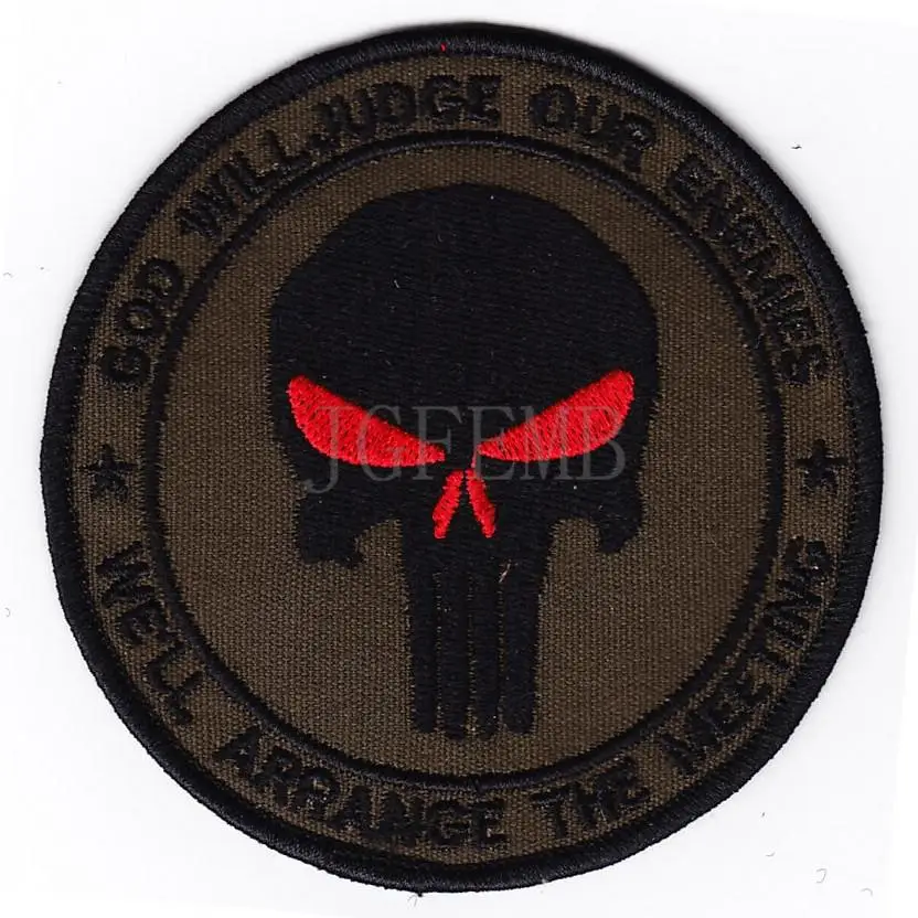 Grenn U.S.ARMY SealTeam6 SkullS God судит наших противников Боевой Тактической Военной вышивки