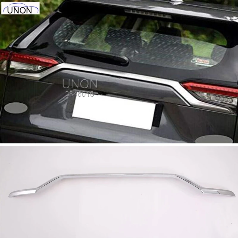 

Car Accessories Rear Trunk Lid Upper Cover Molding Trim ABS Glossy Chrome 1PC for Toyota RAV4 XA50 2019+