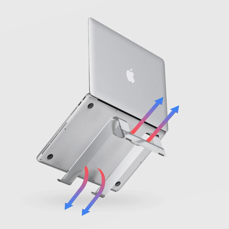Aluminum Laptop Stand Holder Cooler Cooling Pad for MacBook Air Pro 13 Pro Desk Dock Bracket for Home/Office 11-17\