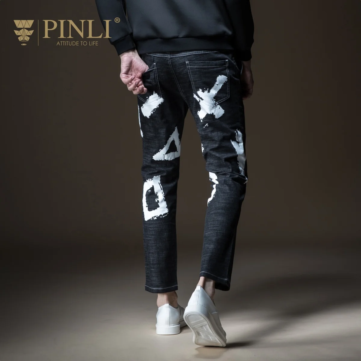 Fake Designer Clothes Time-limited Print Pinli Pin Lai New Style Men's Wear, Doodle, For Graffiti, Denim, Trousers, B183116149 Fake Designer Clothes Time-limited Print Pinli Pin Lai New Style Men's Wear, Doodle, For Graffiti, Denim, Trousers, B183116149