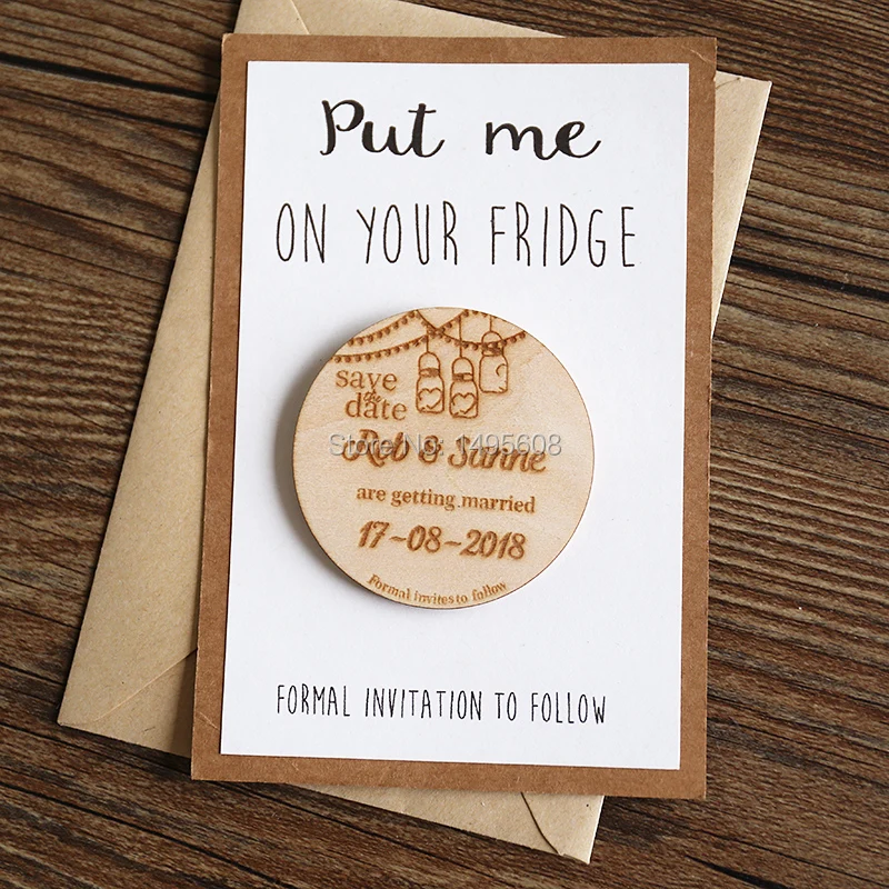  Wedding Save the Date Magnets Personalized Elegant Wedding Invitation Wedding Postcard Save the Dat - 32623860736