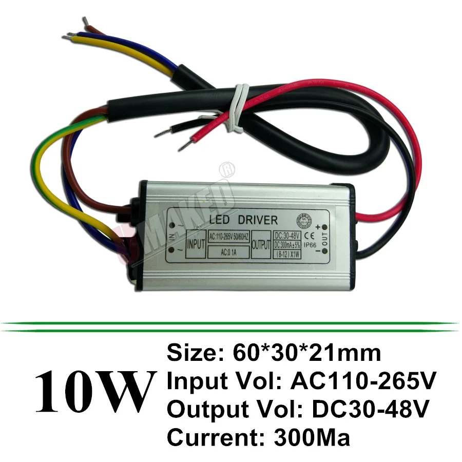 DC 20-40 В 10W20W30W50W 300mA/600MA/900MA/1500MA источник питания прожектор светильник светодиодный драйвер светильник трансформатор IP66 водонепроницаемый адаптер BA