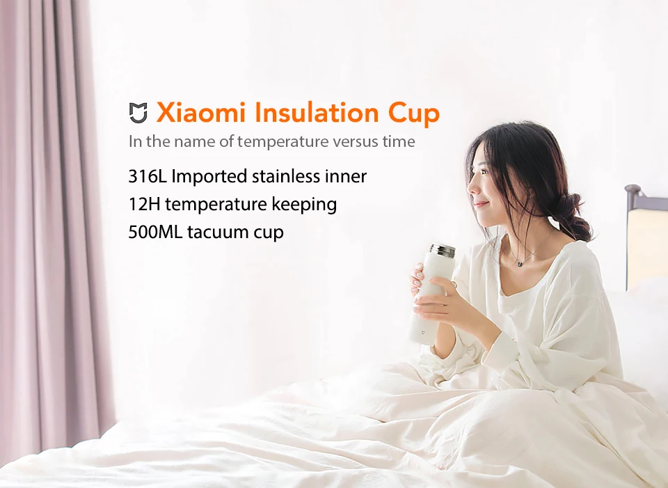 Xiaomi Vacuum Cups 12 Hours Hot 316L Stainless Steel Insulated Mug Drink Beverage Bottle 500ML 17oz (5)