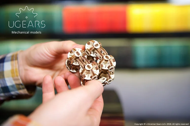 Ugears Fingertip Cube деревянная Механическая Трансмиссия модель начальный уровень взрослые детские игрушки