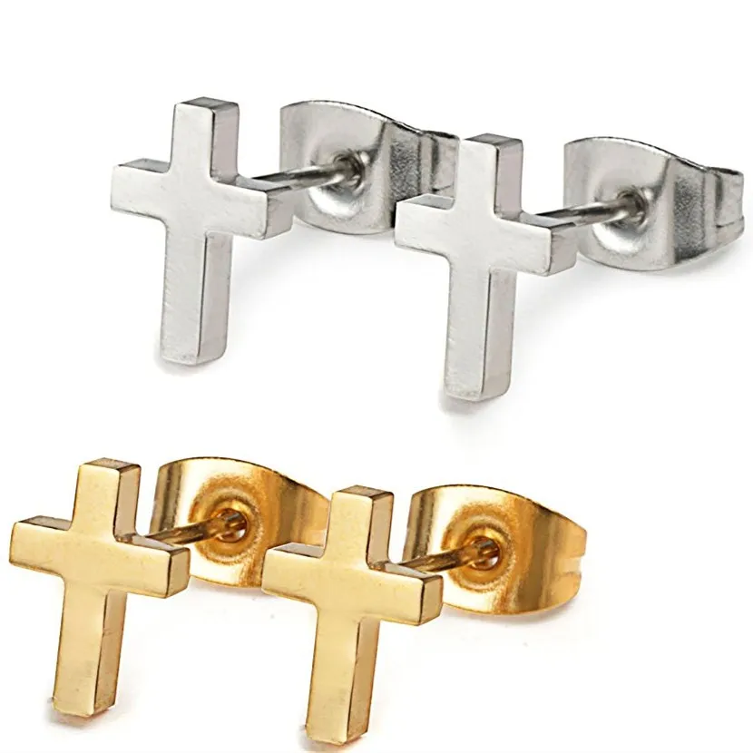 Buy Fashion Gold Filled Religious Cross Shape Earrings