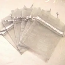 200 шт-4x" светильник из серебряной органзы-отлично подходит для свадебных сувениров, пакетиков, ювелирных изделий