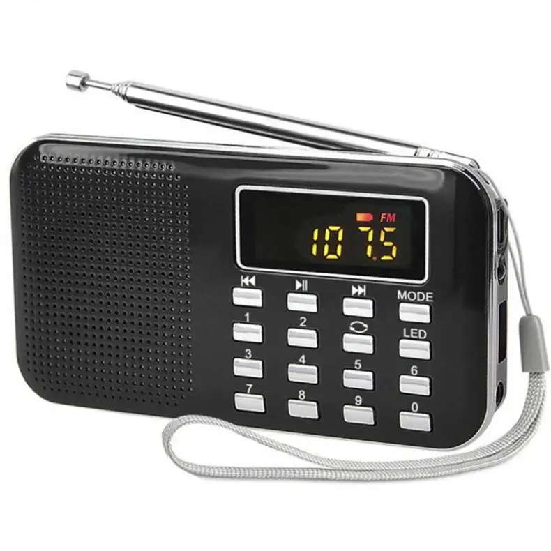 Jual Portable FM Radio FM DAB Radio Portatil AM FM Radyo MP3 Ponsel Musik Player Speaker Mendukung TF Kartu U Disk bermain USB Charger