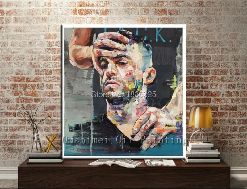 figure head wall decor man face oil painting with p o frame oil