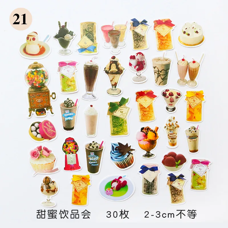 

1Pcs/Sell Sweet Drinks Notebook Pack Posted It Kawaii Planner Scrapbooking Stickers Stationery Escolar School Supplies