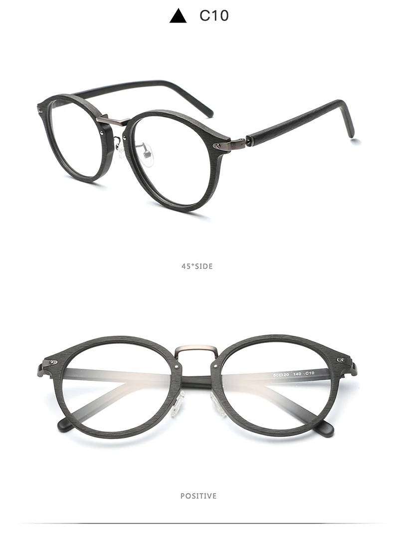 HDCRAFTER Prescription Eyeglasses Frames For Men and Women Retro Round ...