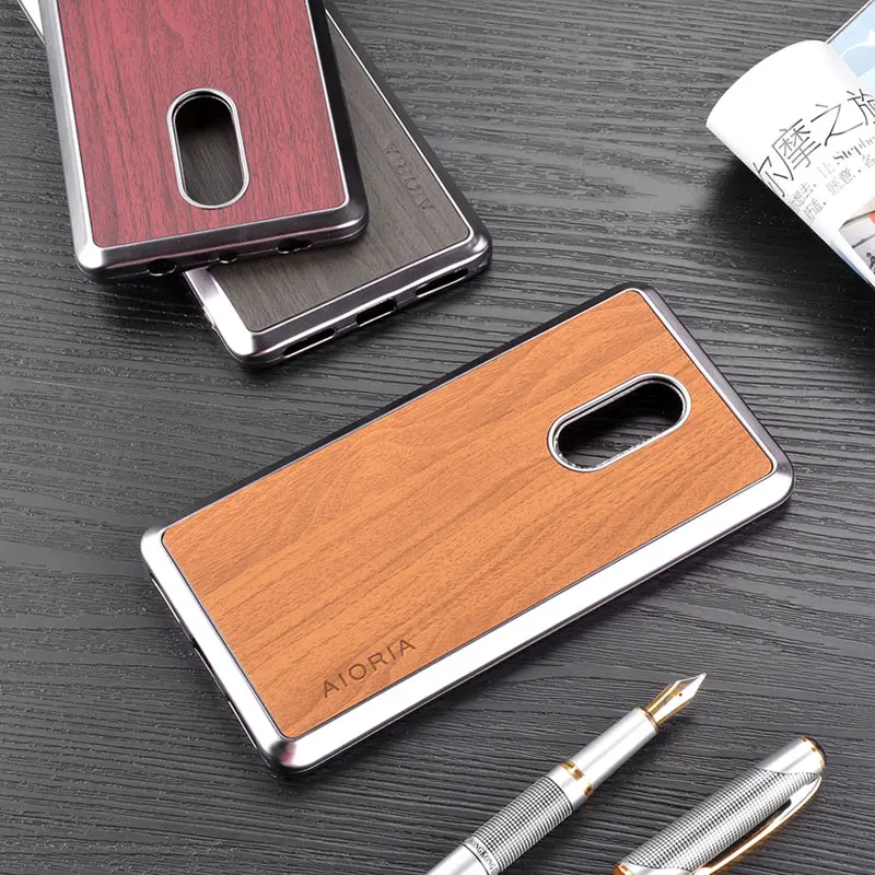 Чехол с деревянным дизайном для Xiaomi Redmi Note 4 4X 5 дюйма мягкие хромированные чехлы