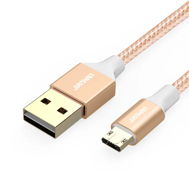 2 шт. в упаковке, двусторонний кабель Micro USB, 5 В, 2 А, быстрое зарядное устройство, Кабель Microusb для samsung, Xiaomi, huawei, htc, Andriod, зарядка мобильных телефонов - Цвет: Gold