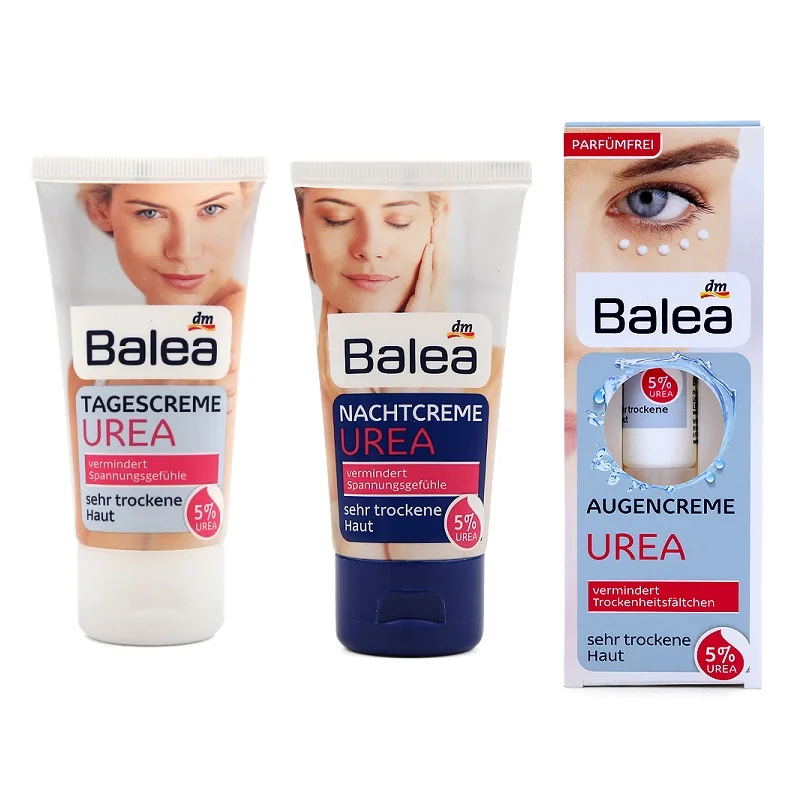 Quality Balea Urea Skin Care Set Day Cream+Night Cream+Eye Contour Cream with 5%Urea Cream for Very Dry Skin Intensive moisture