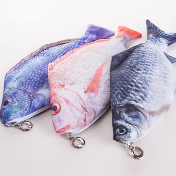 

4pcs S226 Stationery Creative Ocean Fish 2 Pencil Bag School Supplies Pencil Bag New factory