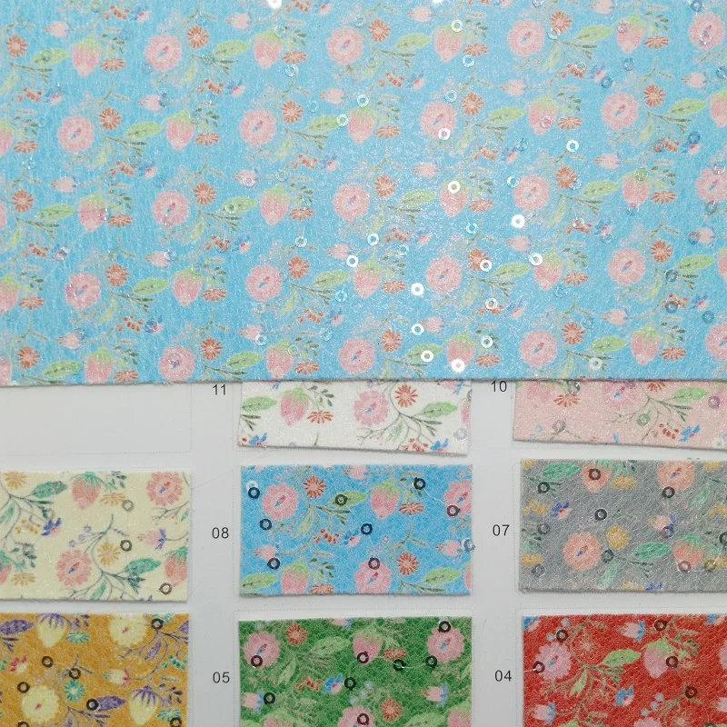 91x134cm Synthetic Leather Vinyl Fabric Printed Flowers for Bows DIY accessories P3118 | Дом и сад