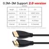46021-1a0c73.jpg cable hdmi Plaqué Or Mâle-Mâle, Compatible HDMI, Haute Vitesse, pour TV HD, XBOX, PS3, Ordinateur, 1m, 1.5m, 2m, 3m, 5m