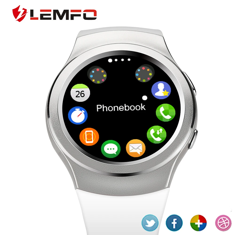 

LEMFO G3 Bluetooth Smart Watch Heart Rate Monitor Pedometer Wearable Devices Support SIM TF Card smart watch for android ios