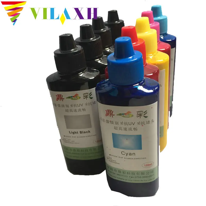 Vilaxh 9 цветов 100 мл/флакон универсальные пигментные чернила для Epson Sure Color P600 P800 Stylus