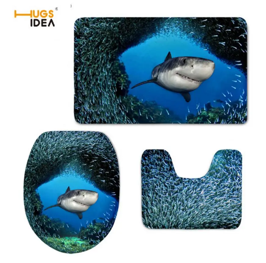 Buy HUGSIDEA Funny 3D Shark Dolphins Printed Toilet