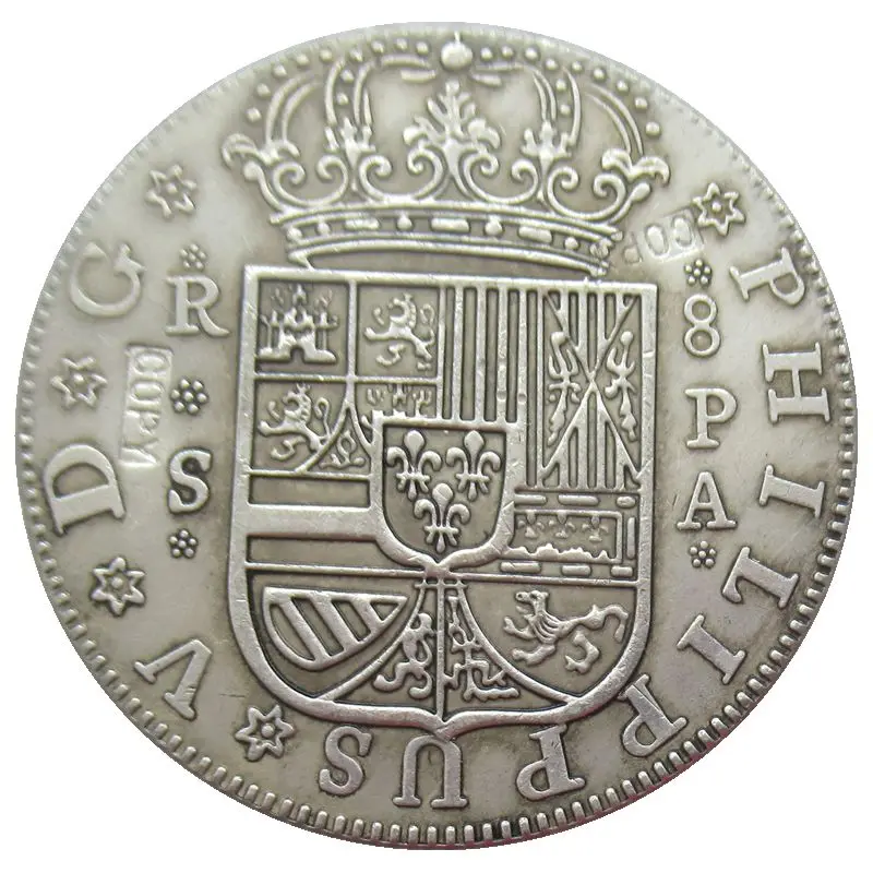 

Spain Coins 8 Reales 1731 COPY coin Diameter 40MM