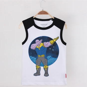 

Hot Sale Boys Tanks Funny Swag Thanos 100% Cotton Summer Vest Girls Tops Baby Clothes Child Undershirt Kids Sleeveless T Shirt