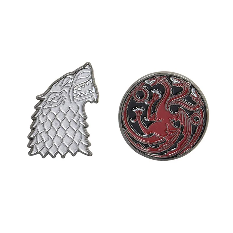 

Game of Thrones House Stark & Targaryen Twin Pin Set