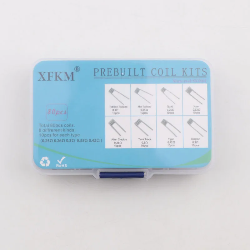 Готовая катушка XFKM 8 в 1 Alien Clapton плавленый витой нагревательный провод Hive для