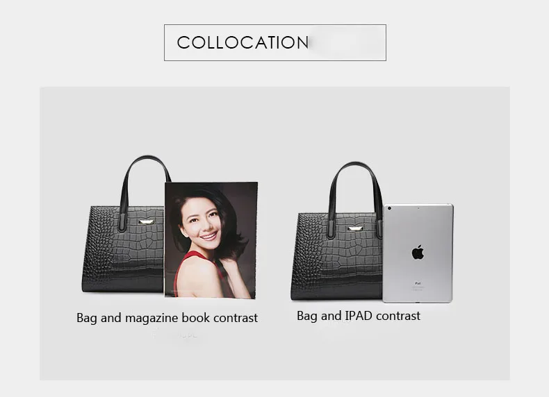 Women Alligator Bag Real Natural Crocodile Pattern Genuine Leather Bag By Embossed Boston Handbag leather Ladies Bag Casual Tote     6_02
