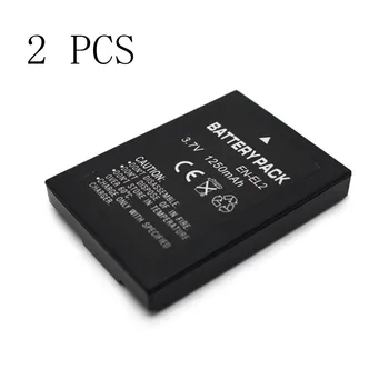 

WHCYonline 2 Pieces 1250mAh EN-EL2 EN EL2 ENEL2 Digital Camera Battery For Nikon Coolpix 2500 3500 2100 SQ