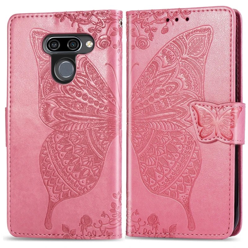 2382664124 三星 A80 A90 A20E A20 CORE LG K50 Q60 华为 P Smart Z Y9 Prime 2019 一加  One Plus 7 One Plus 7 Pro  花之蝶压花皮套 9元(6)