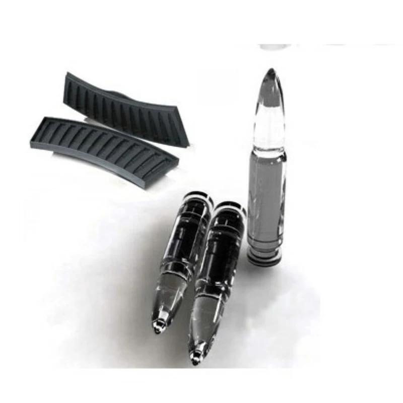 

10 Grids Silicone Ice Tray Gun Bullet Skull Shape Ice Cube Maker DIY Chocolate Mold Bar Party Whiskey Wine Ice Cream Tool
