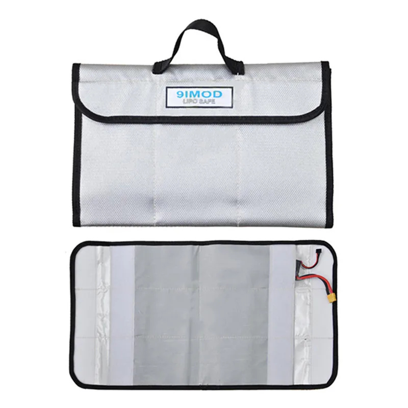

High Quality 9imod Lipo-Battery Explosion-Proof Safety Portable Carrying Handbag Bag Case Box 200x305mm for RC Toy Lipo Battery