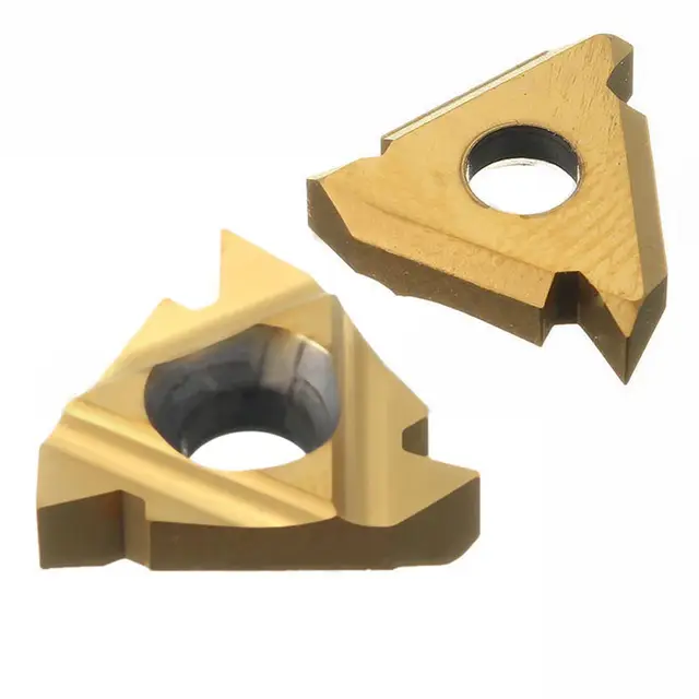 10x 16IR 3/8″ AG60 Carbide Insert Gold Blade Threading Boring Bar for CNC Lathe#