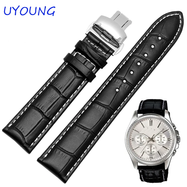 18/19/20/21/22/24mm Di Vendita Calda Genuino Cinturino In Pelle Nera Orologio Ma 18/19/20/21/22/24mm Di Vendita Calda Genuino Cinturino In Pelle Nera Orologio Ma