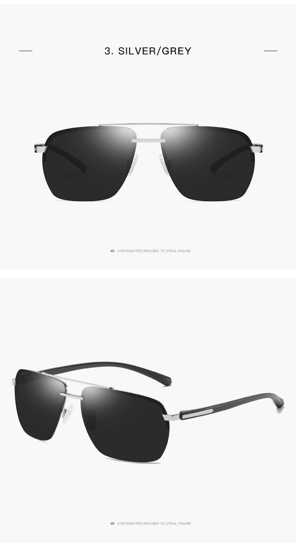 DEARMILIU классический дизайн поляризованных солнцезащитных очков Для мужчин Для женщин вождения квадратных сплава рамка солнцезащитные очки