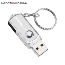 Высокоскоростной USB 2,0 флэш-накопитель wansenda Flash Drive 4 ГБ 16 ГБ 32 ГБ 8 ГБ 64 Гб 128 ГБ флеш-накопитель из нержавеющей стали USB Memory Stick Pendrive