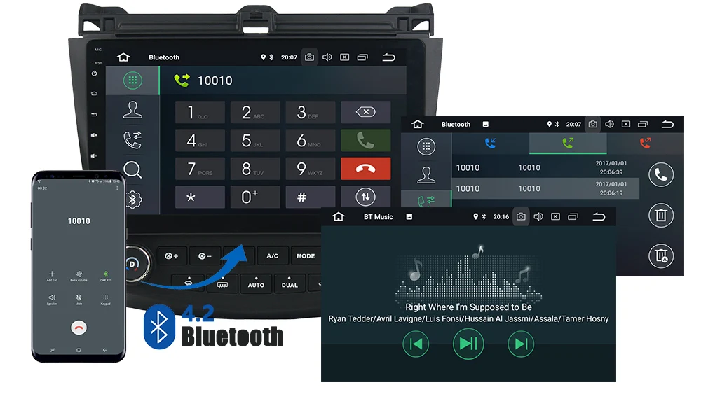 Discount Belsee 10.1" Android 9.0 Car Stereo for Honda Accord 7th 2003-2007 Radio 4GB PX5 IPS Screen Head Unit Autoradio GPS Audio Player 6