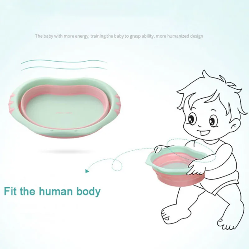 Baby Folding BathTub Infant Anti-slip Washing Basin Newborn Collapsible Body Washing Tubs Portable Children Washbasin Bath Decor
