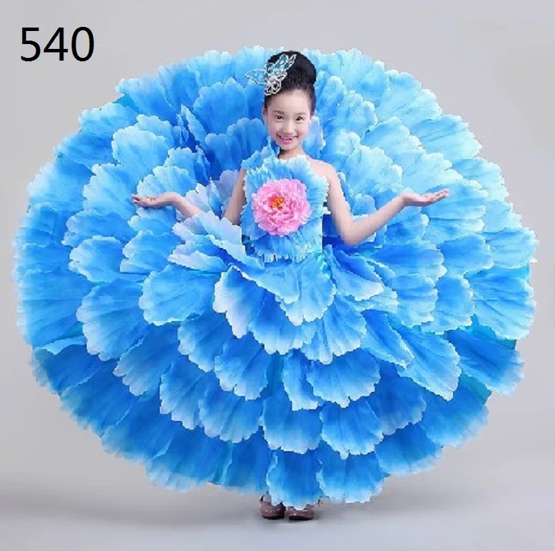 Танцевальный Костюм для фламенко, пышная юбка, костюм, платье для испанского фламенко, современная танцевальная одежда для выступлений, одежда для девочек