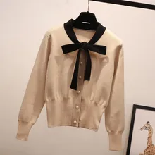 Women Sweater Fashoin Jumper Top Office Lady Bow Neck Sweater Single Breasted Tunic Sweater Cardigan Women Sweater Fashoin Jumper Top Office Lady Bow Neck Sweater Single Breasted Tunic Sweater Cardigan