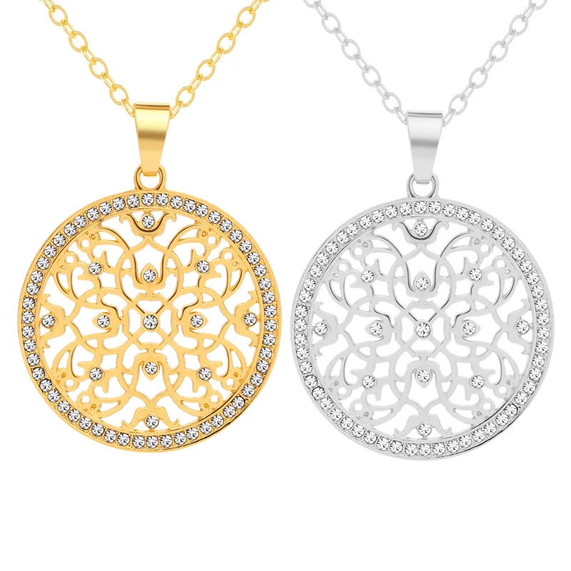 SONYA CZ Crystal Charm Flower Necklace Kolye Women Tree Of Life Pendant Necklace Wedding Valentines Day Jewelry Bijoux Femme Fashion Jewelry