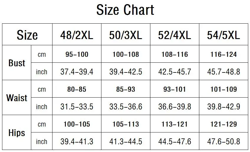 2XL-5XL