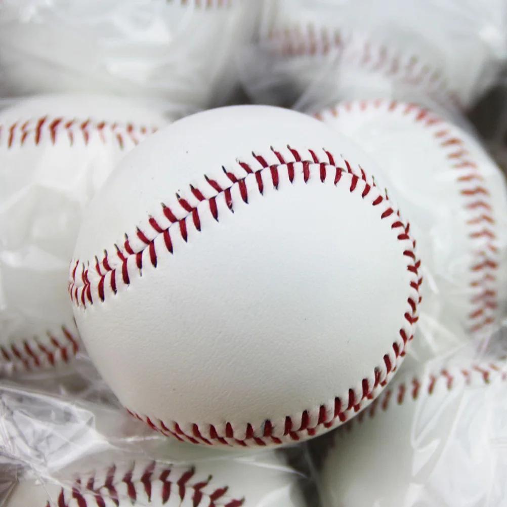 2 шт. 9-дюймовый ПВХ практика Бейсбол для студентов и начинающих (белый)
