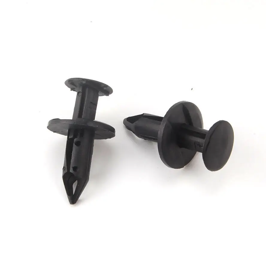 

8mm Hole Plastic Rivet Fastener Push Clips Blk Nylon For Auto Fender 6503598