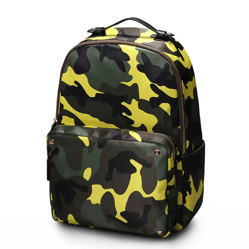 Japan Style Camouflage Printing Backpack Women Fashion Waterproof Small Bag Men Designer Casual Travel Bag Rucksack