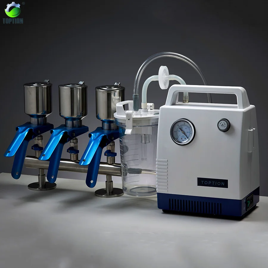 3 Branch Stainless Steel Solvent Filter, 1L Buffer Bottle, DP 02 Oil