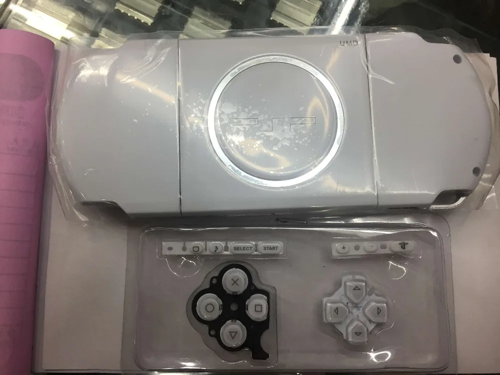 Белый чехол для игровой консоли PSP 3000 PSP3000 с полным корпусом + набор кнопок